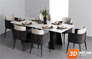 Dining Table Set Skp Files